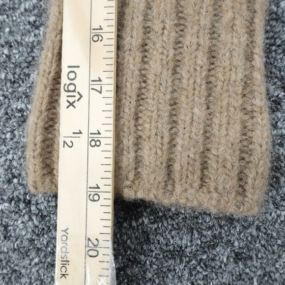 Vince Sweater Womens Large Brown Alpaca Cable Knit Mock Neck Cozy Luxe - Picture 10 of 12